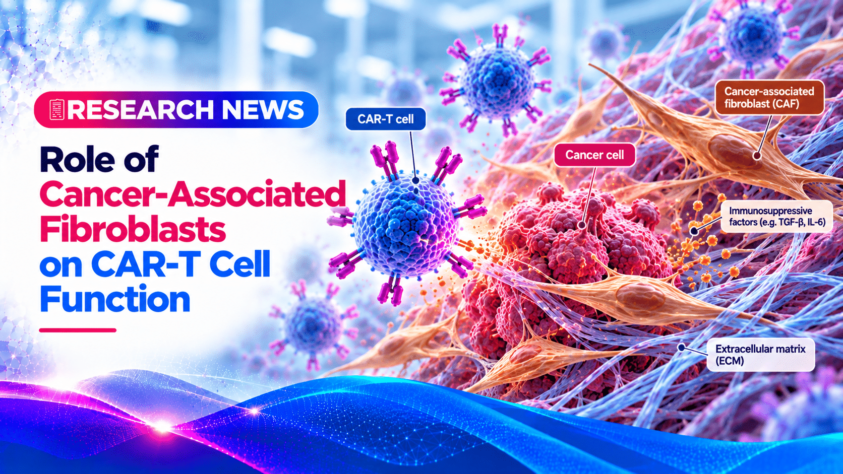 Role of cancer-associated fibroblasts on CAR-T cell function
