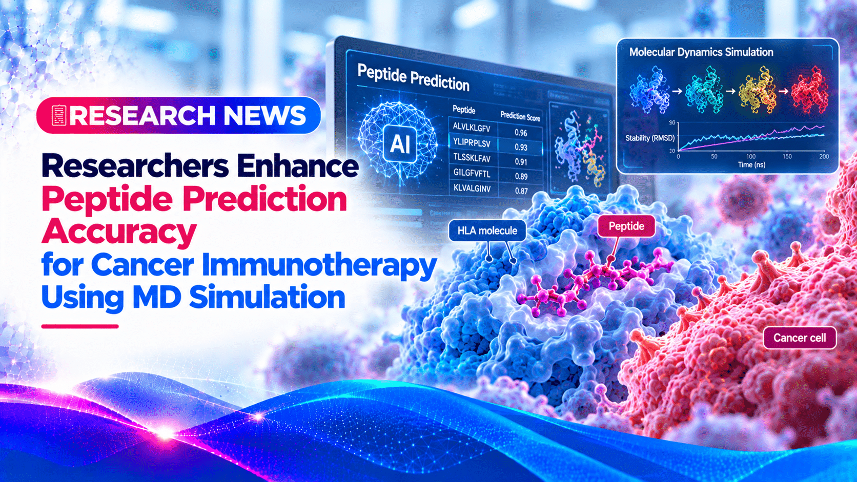 Researchers Enhance Peptide Prediction Accuracy for Cancer Immunotherapy Using MD Simulation