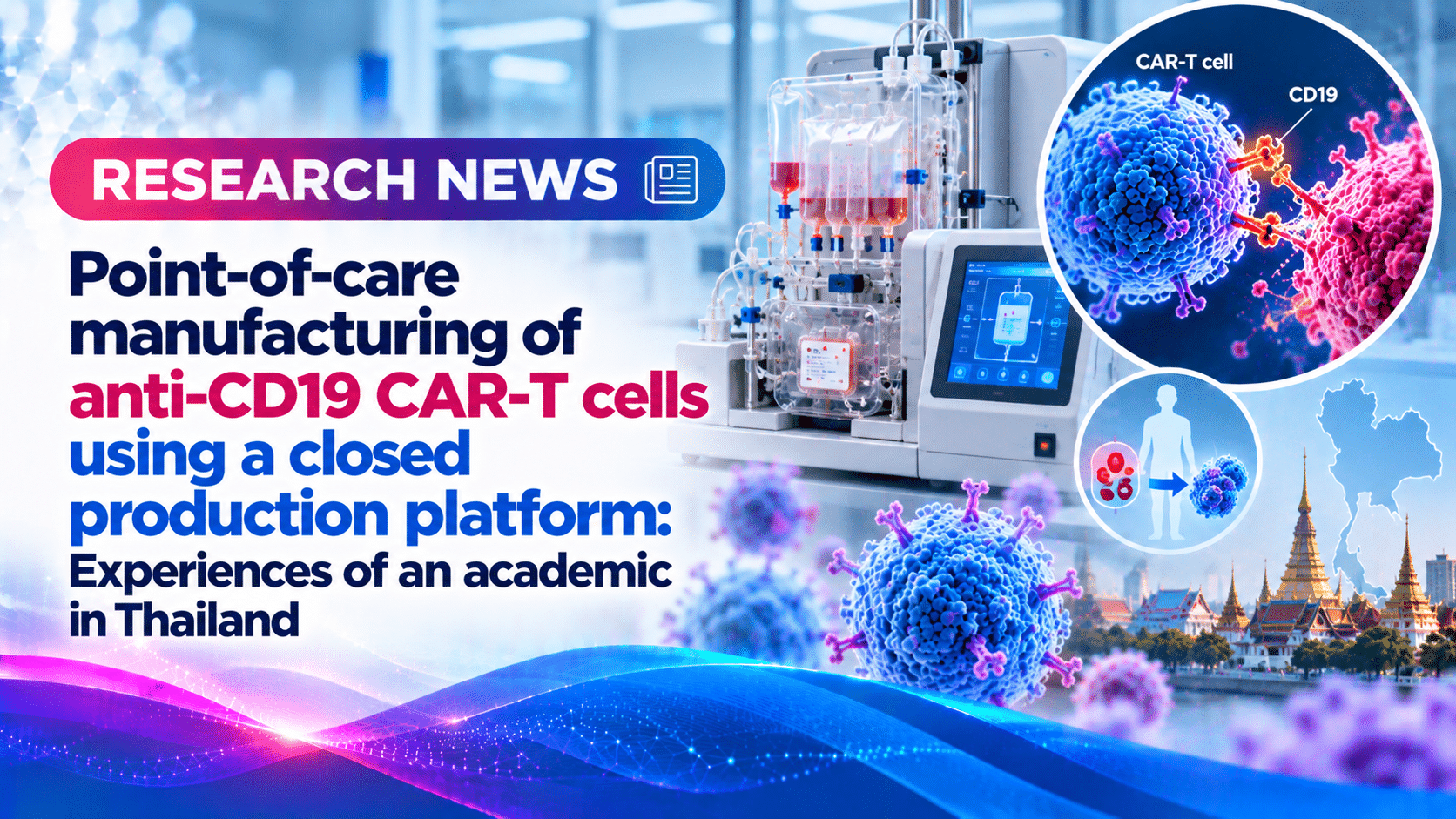 Point-of-care manufacturing of anti-CD19 CAR-T cells using a closed production platform: Experiences of an academic in Thailand