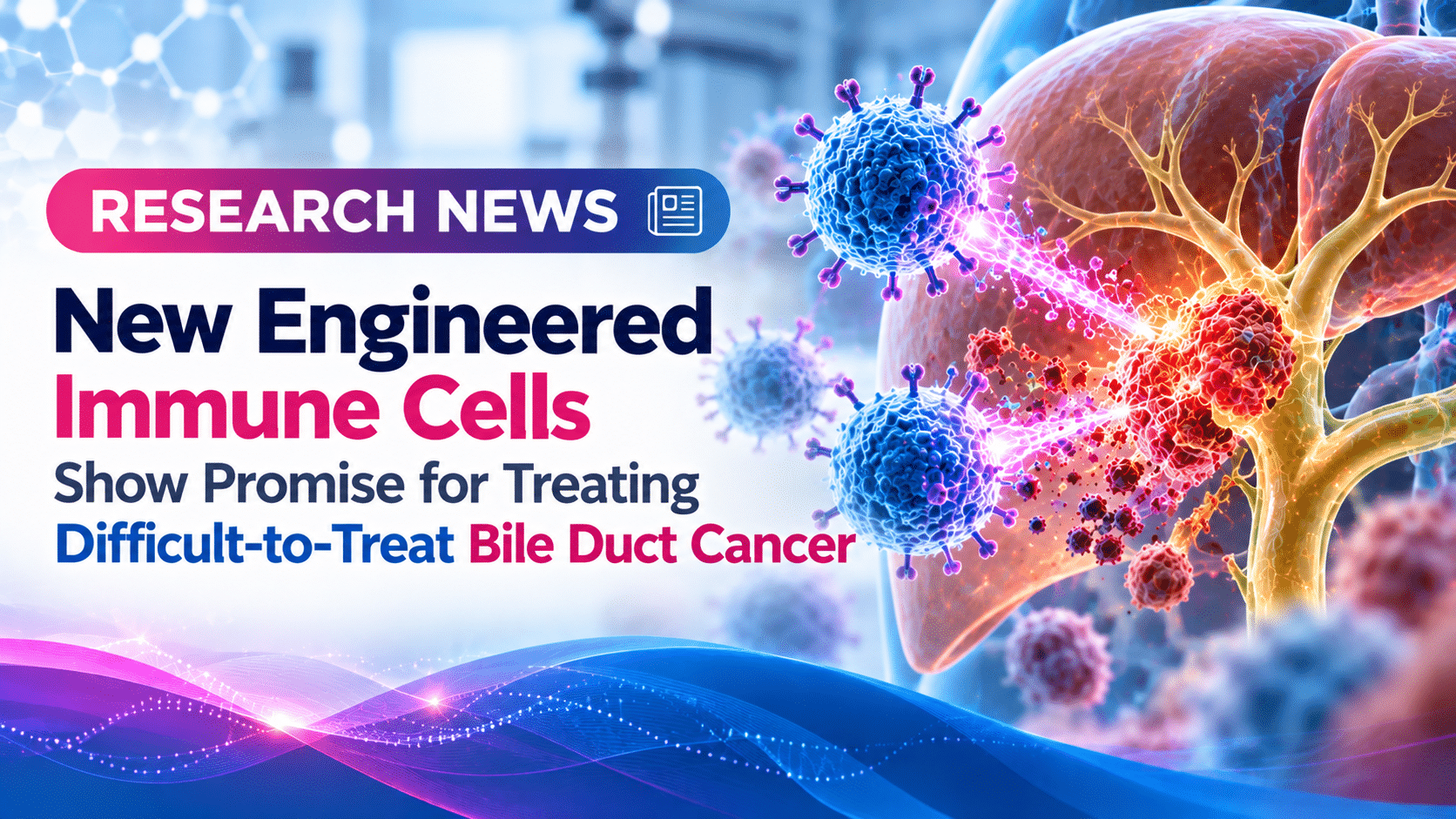 New Engineered Immune Cells Show Promise for Treating Difficult-to-Treat Bile Duct Cancer