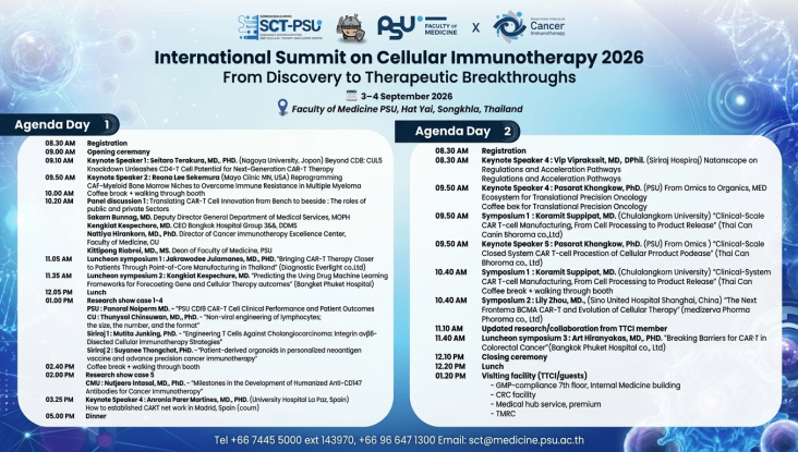 International Summit on Cellular Immunotherapy 2026 | SCT-PSU x TTCI